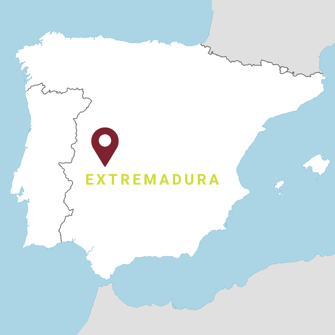 Map Extremadura