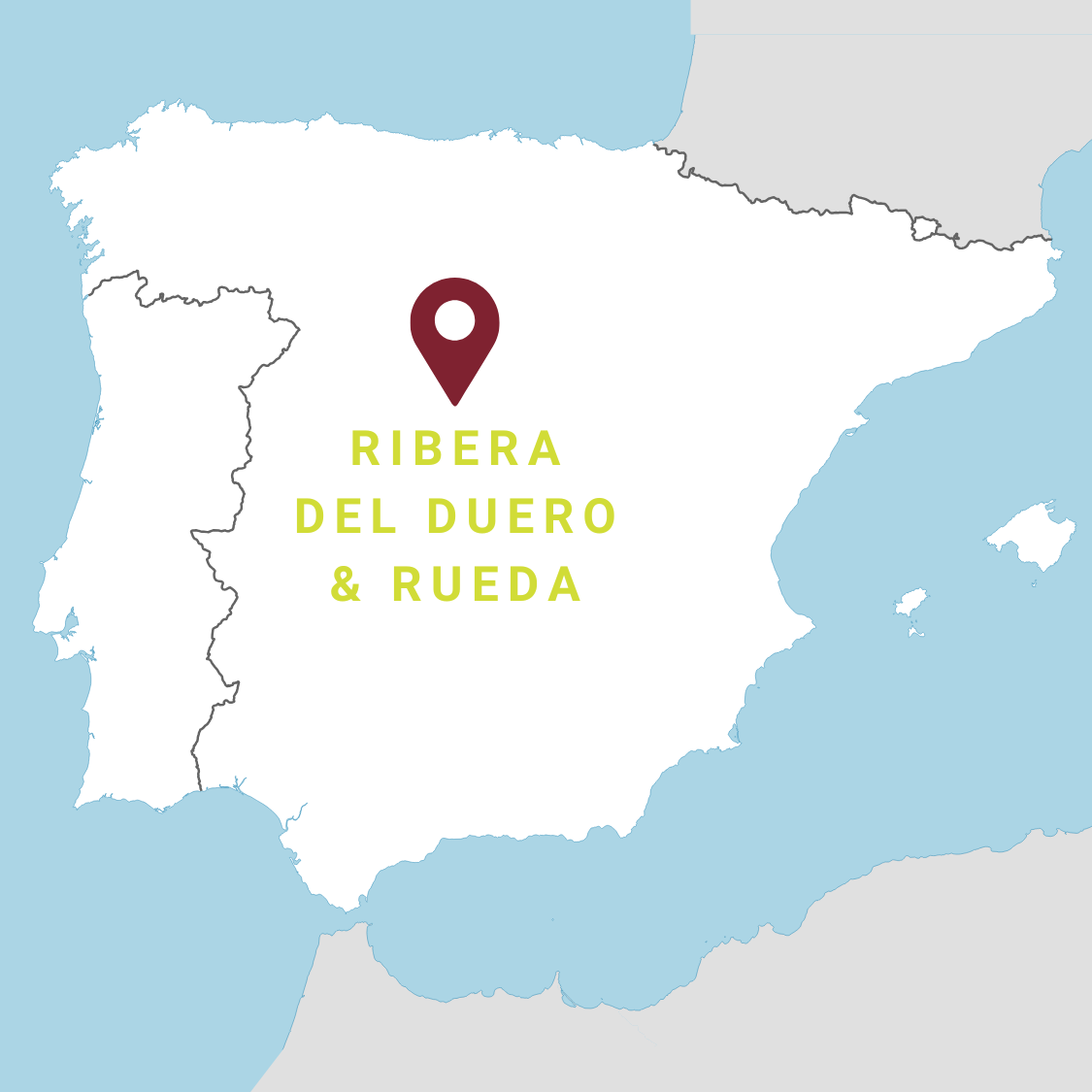 Map Ribera del Duero & Rueda